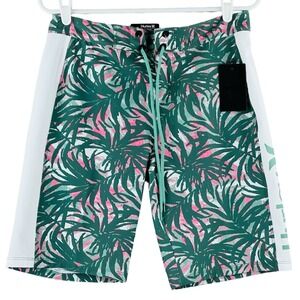 NWT HURLEY Men's Board AOP Swim Shorts Size 28 Tropical Escape Paradise